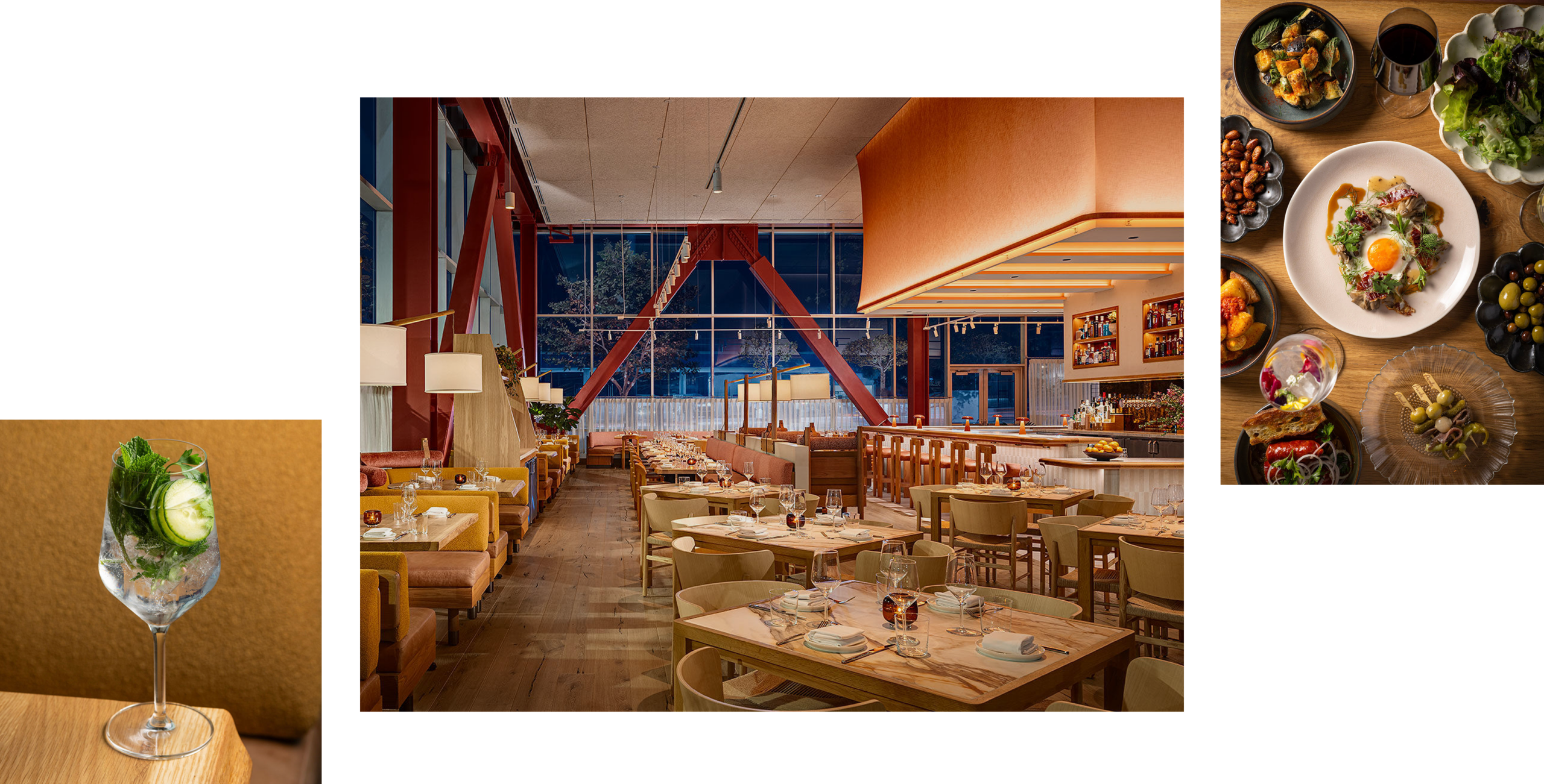 Picala dining room, dinner, and drinks